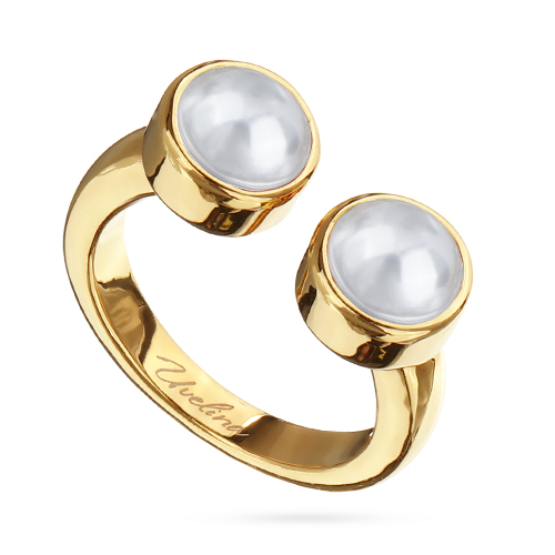 Кольцо Теннис (Майорка белая 6мм; покрытие золото)