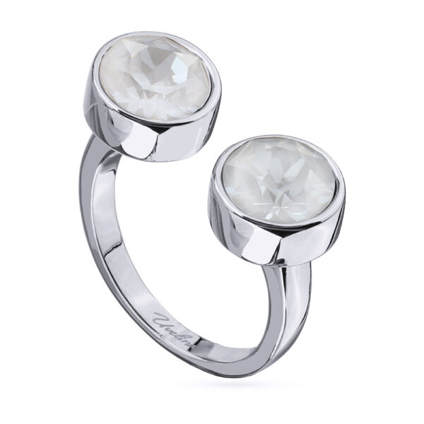 Кольцо Теннис (кристаллы SW белый электрик 8мм; покрытие родий)