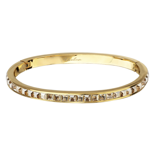 Браслет Квадро (кристаллы SW шампань; покрытие золото)