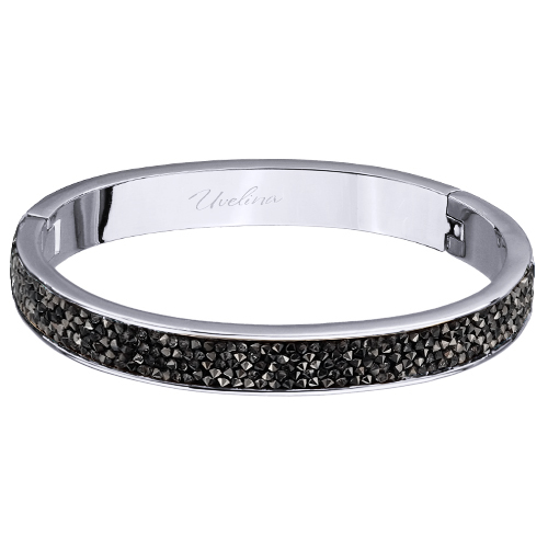 Браслет Галактика (кристаллы SW темно-серые; покрытие родий)