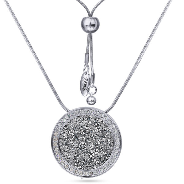 Кулон Галактика (кристаллы SW серебристые; покрытие родий) 86см