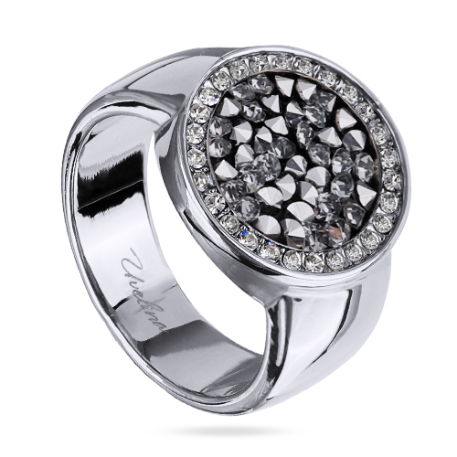 Кольцо Галактика (кристаллы SW серебристо-белые; покрытие родий)