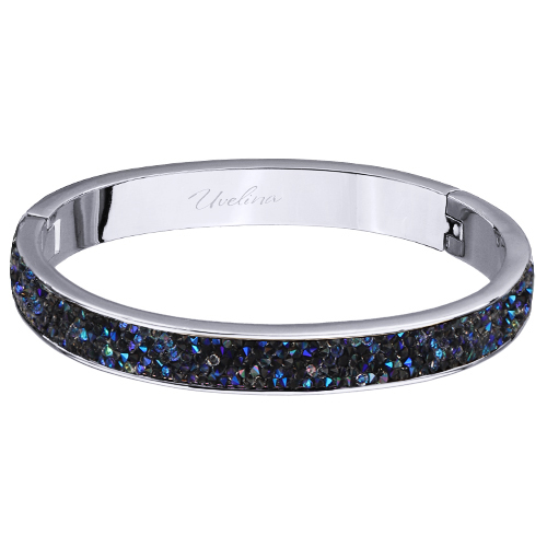 Браслет Галактика (кристаллы SW синие; покрытие родий)