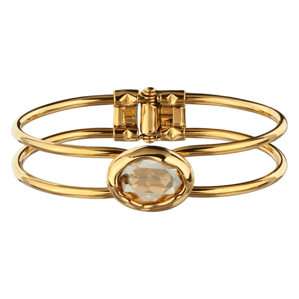 Браслет Грация (кристаллы SW 18x13 шампань; покрытие золото)