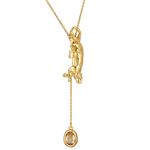 Колье Грация (кристаллы SW шампань; покрытие золото)