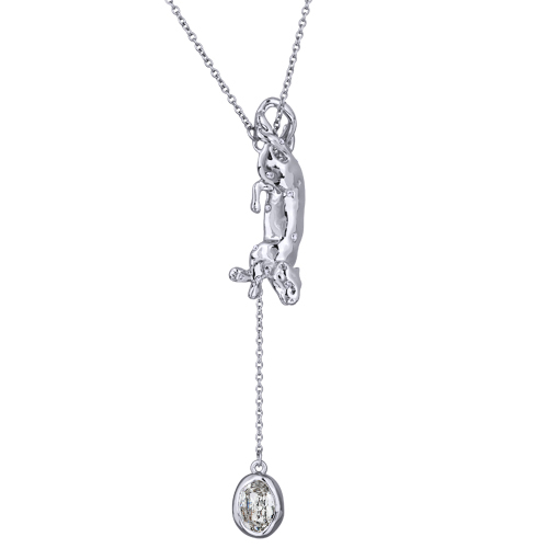 Колье Грация (кристаллы SW белые; покрытие родий)