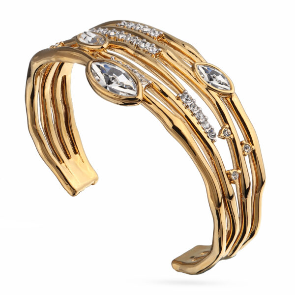 Браслет Эйва (кристаллы SW белые; покрытие золото, родий)