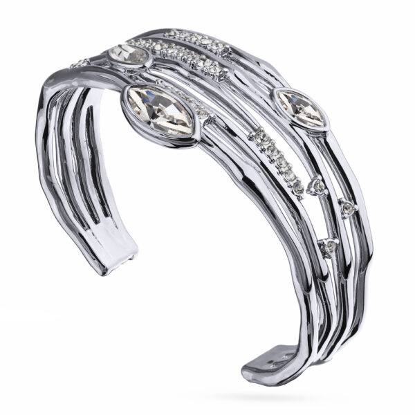 Браслет Эйва (кристаллы SW белые; покрытие родий)