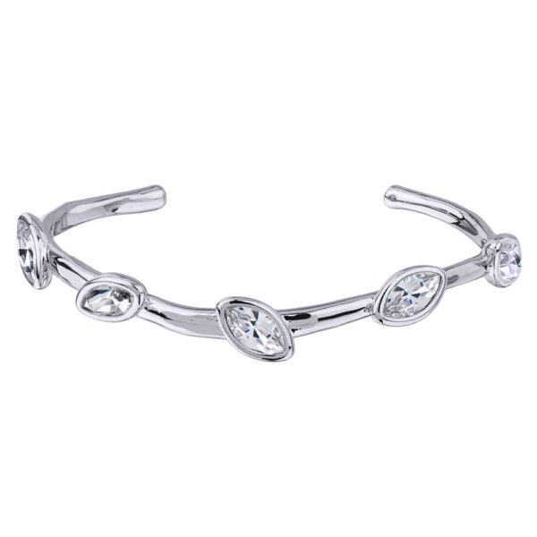Браслет Эйва (кристаллы SW белые; покрытие родий)