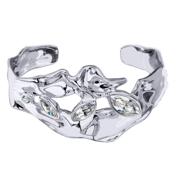 Браслет Эйва (кристаллы SW белые; покрытие родий)