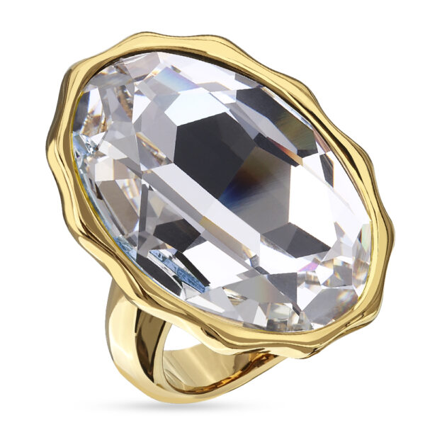 Кольцо Сияние (кристаллы SW белые; покрытие золото)