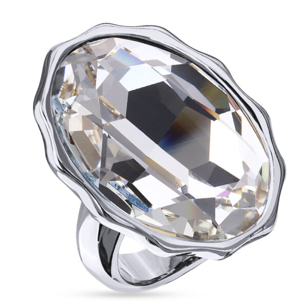 Кольцо Сияние (кристаллы SW белые; покрытие родий)